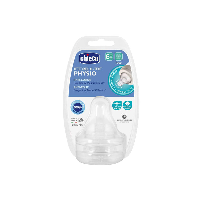 Chicco TEATS PERFECT 5 6M+ FOOD SIL 2 PCS