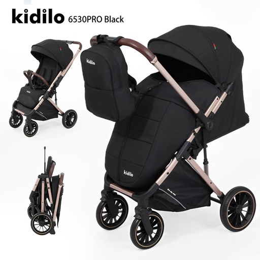 Kidilo Flip Arm Stroller with Mom Backpack 6530PROB | عربية كيديلو ذراع قلاب مع شنطة ظهر للام