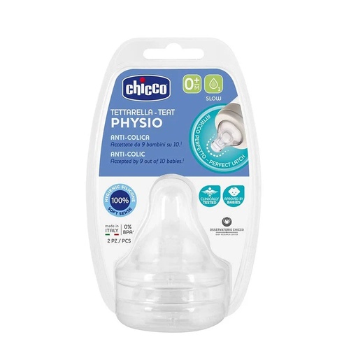 [0013770] Chicco TEATS PERFECT 5 0M+ SLOW SIL 2 PCS